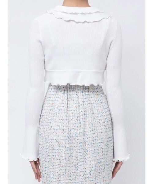 dazzlin（ダズリン）の「フリルメローショートボレロ（カーディガン/ボレロ・レディース・オフホワイト/グリーン/ピンク/ブラック・FREE）」の18枚目の写真