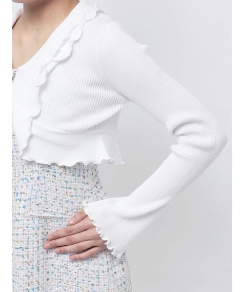 dazzlin（ダズリン）の「フリルメローショートボレロ（カーディガン/ボレロ・レディース・オフホワイト/グリーン/ピンク/ブラック・FREE）」の20枚目の写真