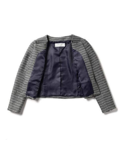BEAMS LIGHTS Women's ラメツイード ノーカラーコート BEAMS LIGHTS