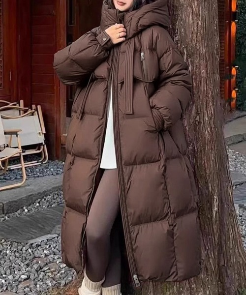 Miniministore(ミニミニストア)の「フード付きフェイクダウンコートレディース(ダウンジャケット/コート・レディース・オフホワイト/ブラウン/ブラック・M/S)」の21枚目の写真