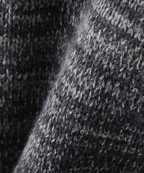 セール】ミックスヤーンハーフジップニットプルオーバー（ニット