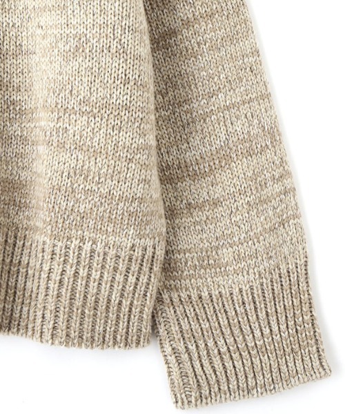 セール】ミックスヤーンハーフジップニットプルオーバー（ニット