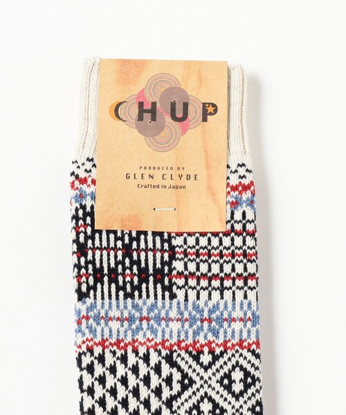 BEAMS（ビームス）の「CHUP / SOGNE（ソックス/靴下・メンズ・ネイビー/オフホワイト・ONE SIZE）」の3枚目の写真