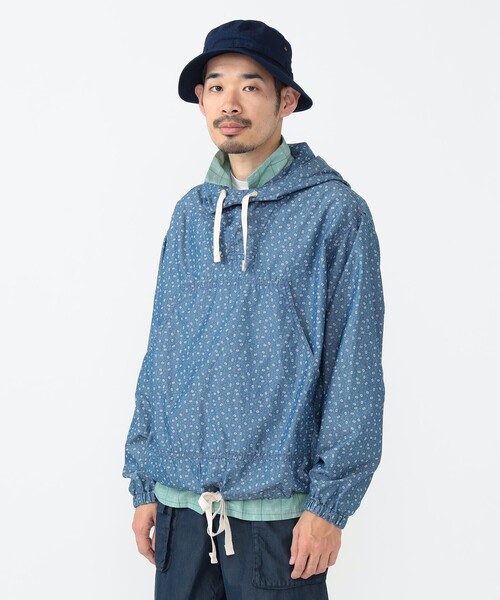 BEAMS PLUS（ビームスプラス）の「小紋プリント ミリタリー スモック インディゴ（ブルゾン・メンズ・インディゴブルー・M/S/L）」の5枚目の写真