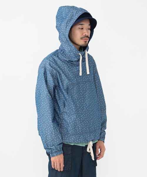 BEAMS PLUS（ビームスプラス）の「小紋プリント ミリタリー スモック インディゴ（ブルゾン・メンズ・インディゴブルー・M/S/L）」の6枚目の写真