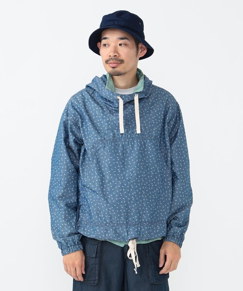 BEAMS PLUS（ビームスプラス）の「小紋プリント ミリタリー スモック インディゴ（ブルゾン・メンズ・インディゴブルー・M/S/L）」の7枚目の写真