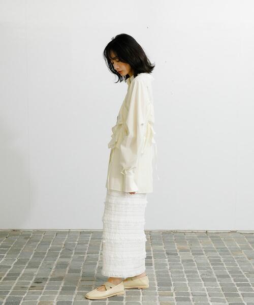 KBF（ケイビーエフ）の「ホックビスチェSETブラウス（シャツ/ブラウス・レディース・グリーン系その他/アイボリー/ライトブルー・ONE）」の6枚目の写真