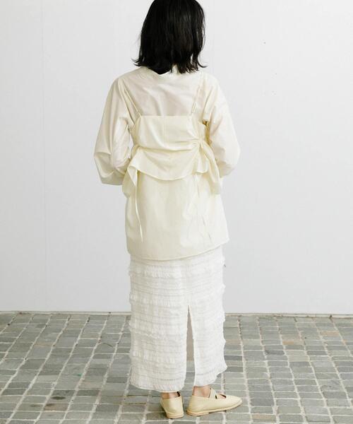 KBF（ケイビーエフ）の「ホックビスチェSETブラウス（シャツ/ブラウス・レディース・グリーン系その他/アイボリー/ライトブルー・ONE）」の7枚目の写真