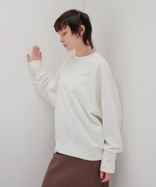 DRESSLAVE（ドレスレイブ）の「Sugar Rose / zip 2way sweat pull(ジップ2wayスウェットプルオーバー)（スウェット・レディース・ホワイト/グレー・38）」の4枚目の写真