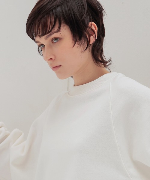 DRESSLAVE（ドレスレイブ）の「Sugar Rose / zip 2way sweat pull(ジップ2wayスウェットプルオーバー)（スウェット・レディース・ホワイト/グレー・38）」の6枚目の写真