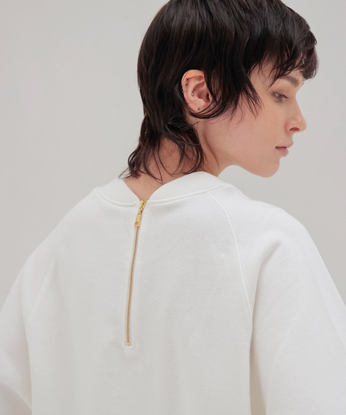 DRESSLAVE（ドレスレイブ）の「Sugar Rose / zip 2way sweat pull(ジップ2wayスウェットプルオーバー)（スウェット・レディース・ホワイト/グレー・38）」の7枚目の写真