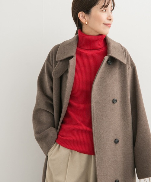 URBAN RESEARCH DOORS（アーバンリサーチドアーズ）の「タートルネックリブニット（ニット/セーター・レディース・ブラック/アイボリー/レッド・MEDIUM）」の3枚目の写真