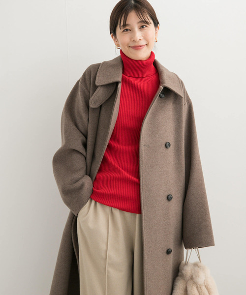 URBAN RESEARCH DOORS（アーバンリサーチドアーズ）の「タートルネックリブニット（ニット/セーター・レディース・ブラック/アイボリー/レッド・MEDIUM）」の18枚目の写真