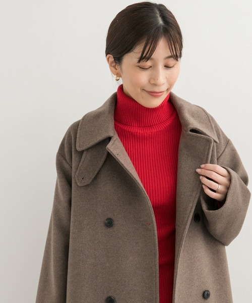 URBAN RESEARCH DOORS（アーバンリサーチドアーズ）の「タートルネックリブニット（ニット/セーター・レディース・ブラック/アイボリー/レッド・MEDIUM）」の22枚目の写真