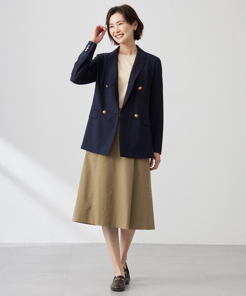 J.PRESS Ladies(J.プレス レディス)の「【洗える】リネンツイル Aライン スカート(スカート・レディース・カーキ系/ネイビー系/ベージュ系・S/XS/XXS)」の8枚目の写真