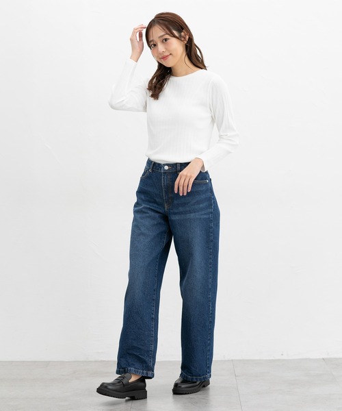 Honeys(ハニーズ)の「ボートネックTシャツ(Tシャツ/カットソー・レディース・ターコイズブルー/オフホワイト/ブラック/サックスブルー/イエロー/レッド/ライトグレー・S/M/LL/L)」の8枚目の写真