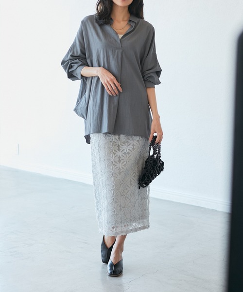 ROPE' PICNIC(ロペピクニック)の「スクエアトゥセンターシーム甲深バブーシュ(パンプス・レディース・ブラック系その他/シルバー系その他・23/24/23.5/24.5)」の19枚目の写真