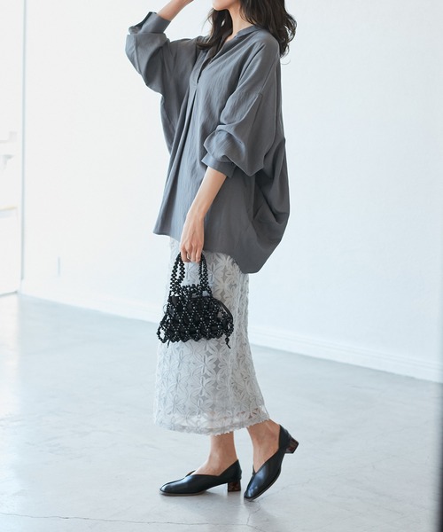 ROPE' PICNIC(ロペピクニック)の「スクエアトゥセンターシーム甲深バブーシュ(パンプス・レディース・ブラック系その他/シルバー系その他・23/24/23.5/24.5)」の20枚目の写真