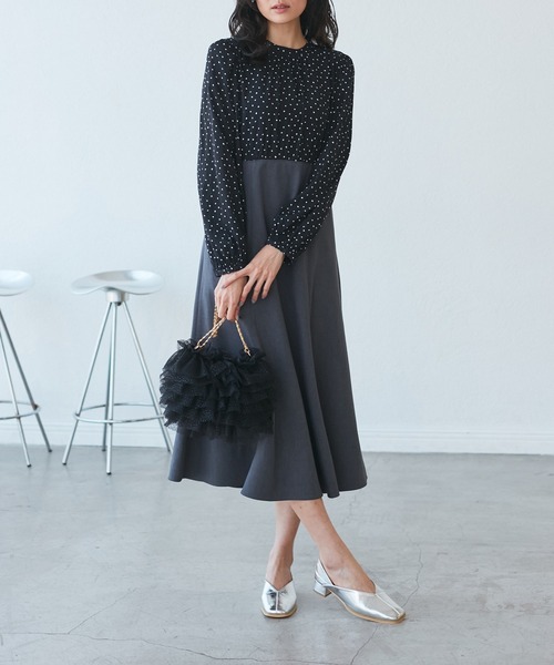 ROPE' PICNIC(ロペピクニック)の「スクエアトゥセンターシーム甲深バブーシュ(パンプス・レディース・ブラック系その他/シルバー系その他・23/24/23.5/24.5)」の13枚目の写真