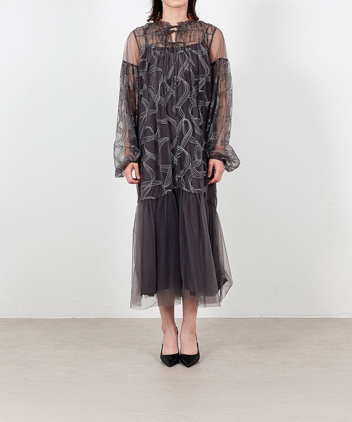 リボンキャミワンピース 2点セットパーティー ドレス 結婚式お呼ばれオケージョン セール】リボン キャミワンピース 2点セット フェミニン パーティー