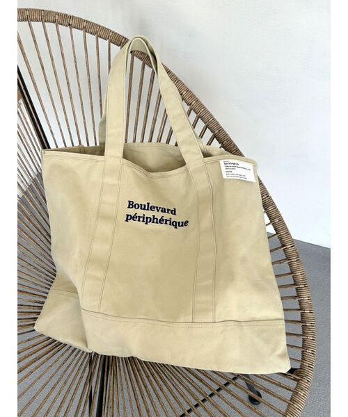 Ungrid(アングリッド)の「ビッグトートバッグ(トートバッグ・レディース・イエロー/ベージュ・FREE)」の7枚目の写真