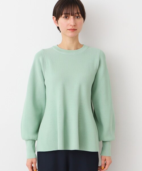 Dessin(デッサン)の「【洗える】ペプラムニット(ニット/セーター・レディース・チャコールグレー/ライトベージュ/ライトグリーン・02)」の16枚目の写真