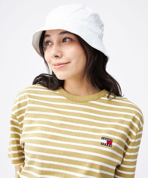 tommy jeans（トミー ジーンズ）の「レギュラーブルトンストライプTシャツ（Tシャツ/カットソー・メンズ・マルチ/ブルー・MEDIUM/LARGE/X-LARGE/SMALL）」の5枚目の写真