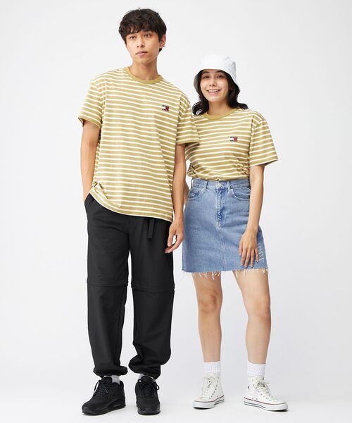 tommy jeans（トミー ジーンズ）の「レギュラーブルトンストライプTシャツ（Tシャツ/カットソー・メンズ・マルチ/ブルー・MEDIUM/LARGE/X-LARGE/SMALL）」の7枚目の写真