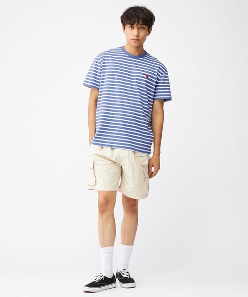 tommy jeans（トミー ジーンズ）の「レギュラーブルトンストライプTシャツ（Tシャツ/カットソー・メンズ・マルチ/ブルー・MEDIUM/LARGE/X-LARGE/SMALL）」の14枚目の写真