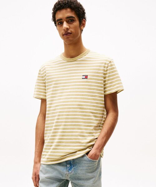 tommy jeans（トミー ジーンズ）の「レギュラーブルトンストライプTシャツ（Tシャツ/カットソー・メンズ・マルチ/ブルー・MEDIUM/LARGE/X-LARGE/SMALL）」の15枚目の写真