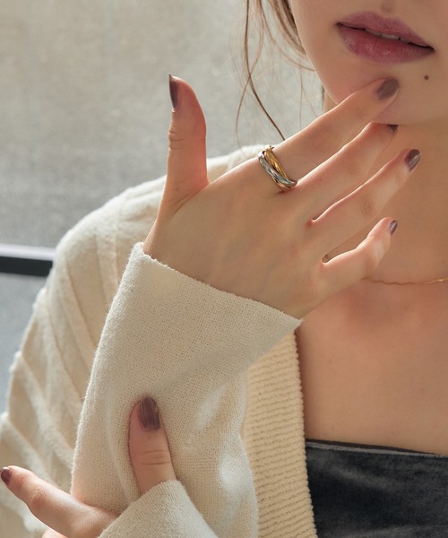 Jolie Toujours(ジョリトゥジュール)の「〈ステンレス〉14号トリニティリング(リング・レディース・マルチ・14号)」の5枚目の写真