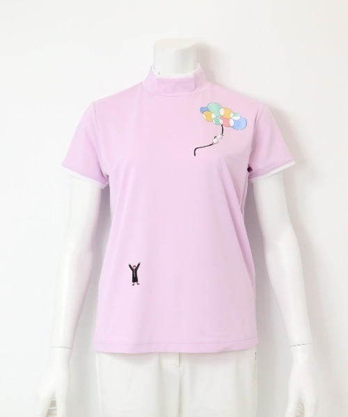 Picone CLUB(ピッコーネクラブ)の「UV速乾プリントプルオーバー(Tシャツ/カットソー・レディース・ベージュ/ネイビー/ピンク/ホワイト・S/M/L)」の4枚目の写真