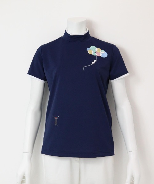 Picone CLUB(ピッコーネクラブ)の「UV速乾プリントプルオーバー(Tシャツ/カットソー・レディース・ベージュ/ネイビー/ピンク/ホワイト・S/M/L)」の6枚目の写真