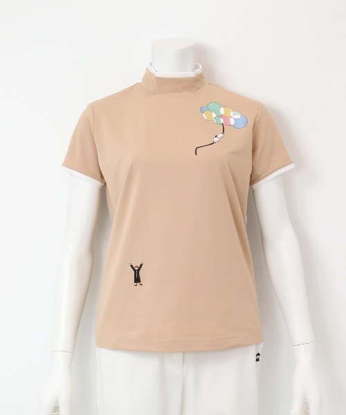 Picone CLUB(ピッコーネクラブ)の「UV速乾プリントプルオーバー(Tシャツ/カットソー・レディース・ベージュ/ネイビー/ピンク/ホワイト・S/M/L)」の8枚目の写真