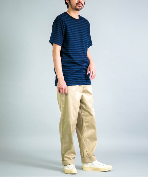 OMNIGOD（オムニゴッド）の「[OMNIGOD mens / オムニゴッド] ALEX MILL×OMNIGOD 天竺ボーダー(インディゴ染め) Tシャツ（Tシャツ/カットソー・メンズ・ブルー系その他・L/S/M）」の10枚目の写真