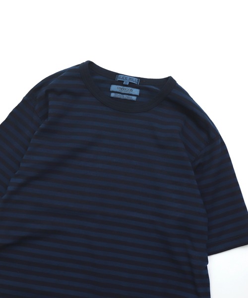OMNIGOD（オムニゴッド）の「[OMNIGOD mens / オムニゴッド] ALEX MILL×OMNIGOD 天竺ボーダー(インディゴ染め) Tシャツ（Tシャツ/カットソー・メンズ・ブルー系その他・L/S/M）」の6枚目の写真