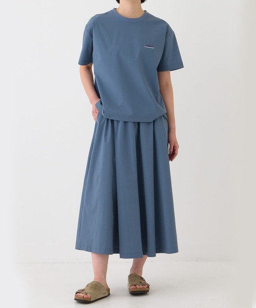 THOUSAND MILE(サウザンドマイル)の「THOUSAND MILE/サウザンドマイル SHORT SLEEVE T-SHIRT & SKIRT SET セットアップ 夏物 夏服(セットアップ・レディース・チャコール/グレー/ブラック・FREE)」の1枚目の写真