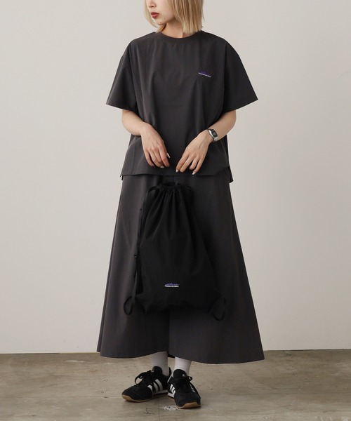 THOUSAND MILE(サウザンドマイル)の「THOUSAND MILE/サウザンドマイル SHORT SLEEVE T-SHIRT & SKIRT SET セットアップ 夏物 夏服(セットアップ・レディース・チャコール/グレー/ブラック・FREE)」の3枚目の写真