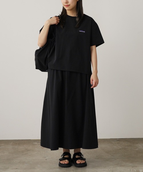 THOUSAND MILE(サウザンドマイル)の「THOUSAND MILE/サウザンドマイル SHORT SLEEVE T-SHIRT & SKIRT SET セットアップ 夏物 夏服(セットアップ・レディース・チャコール/グレー/ブラック・FREE)」の2枚目の写真