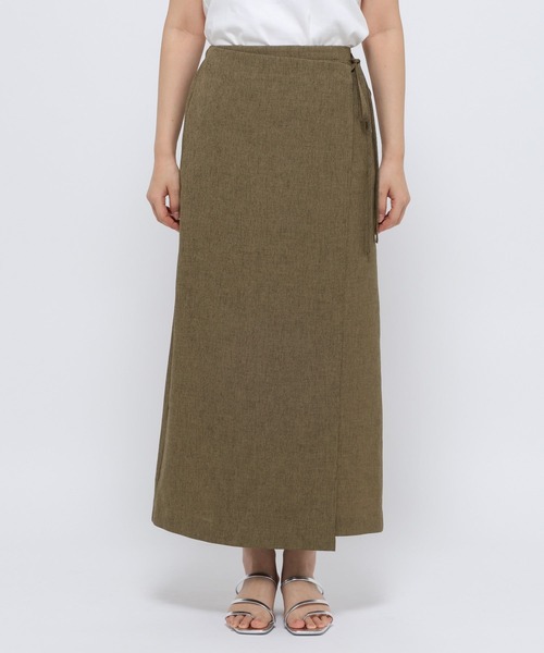 LOWRYS FARM(ローリーズファーム)の「ホップサックラップスカート 242768(スカート・レディース・ブラウン/グリーン/アイボリー/チャコールグレー・FREE)」の15枚目の写真