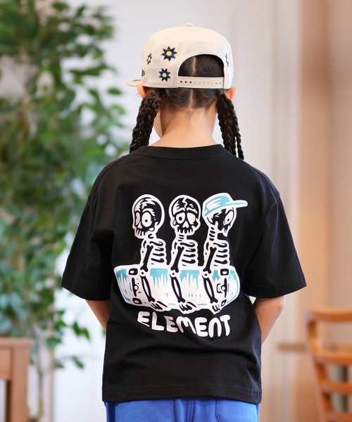 ELEMENT（エレメント）の「ELEMENT/エレメント TIMBER 3 SS YOUTH キッズ Tシャツ BF025-241（Tシャツ/カットソー・キッズ・グリーン×オレンジ/ブラック/ホワイト・140cm/160cm/150cm/130cm）」の2枚目の写真