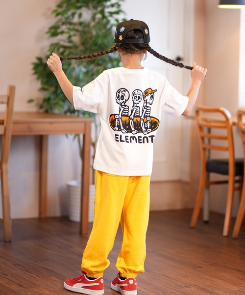 ELEMENT（エレメント）の「ELEMENT/エレメント TIMBER 3 SS YOUTH キッズ Tシャツ BF025-241（Tシャツ/カットソー・キッズ・グリーン×オレンジ/ブラック/ホワイト・140cm/160cm/150cm/130cm）」の5枚目の写真