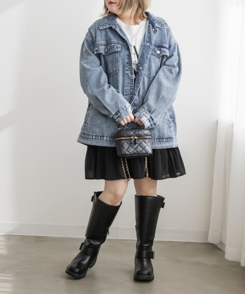 CLETTE(クレット)の「マイクロプリーツミニスカート(スカート・レディース・ブラック/オフホワイト・LL/4L/3L)」の19枚目の写真