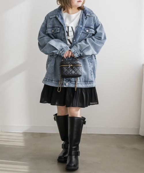 CLETTE(クレット)の「マイクロプリーツミニスカート(スカート・レディース・ブラック/オフホワイト・LL/4L/3L)」の20枚目の写真