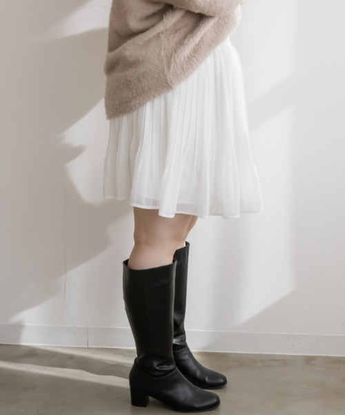 CLETTE(クレット)の「マイクロプリーツミニスカート(スカート・レディース・ブラック/オフホワイト・LL/4L/3L)」の14枚目の写真