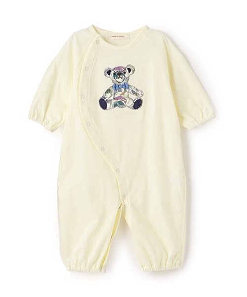 sense of wonder（センスオブワンダー）の「リバティテディベア2WAYオール（ロンパース・キッズ・ライトブルー/ホワイト系・50-70cm）」の4枚目の写真