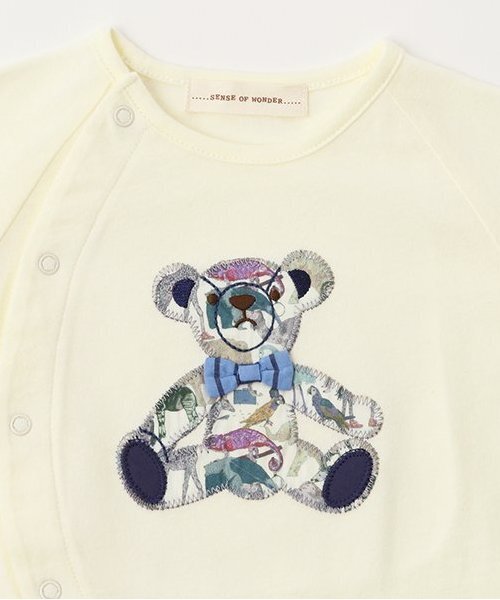 sense of wonder（センスオブワンダー）の「リバティテディベア2WAYオール（ロンパース・キッズ・ライトブルー/ホワイト系・50-70cm）」の5枚目の写真