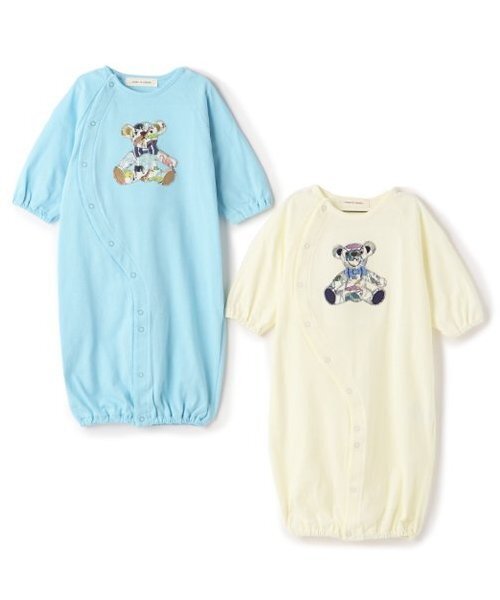 sense of wonder（センスオブワンダー）の「リバティテディベア2WAYオール（ロンパース・キッズ・ライトブルー/ホワイト系・50-70cm）」の11枚目の写真