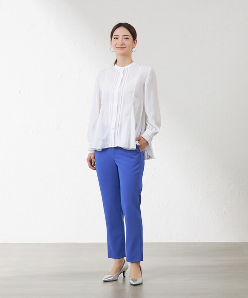 amaca（アマカ）の「【WEB店舗限定】リリーワルツテーパードパンツ（その他パンツ・レディース・イエロー系その他3/ブルー・38/40）」の3枚目の写真