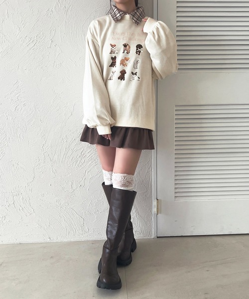 apres jour（アプレジュール）の「アソートリボンスウェット（スウェット・レディース・グレー/アイボリー/ネイビー・フリー/X-LARGE）」の7枚目の写真